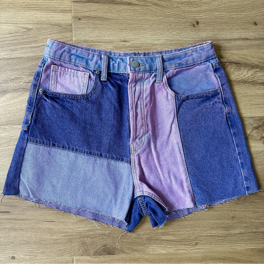 Wild Fable Super High-Rise Cutoff Shorts Purple Pink Blue